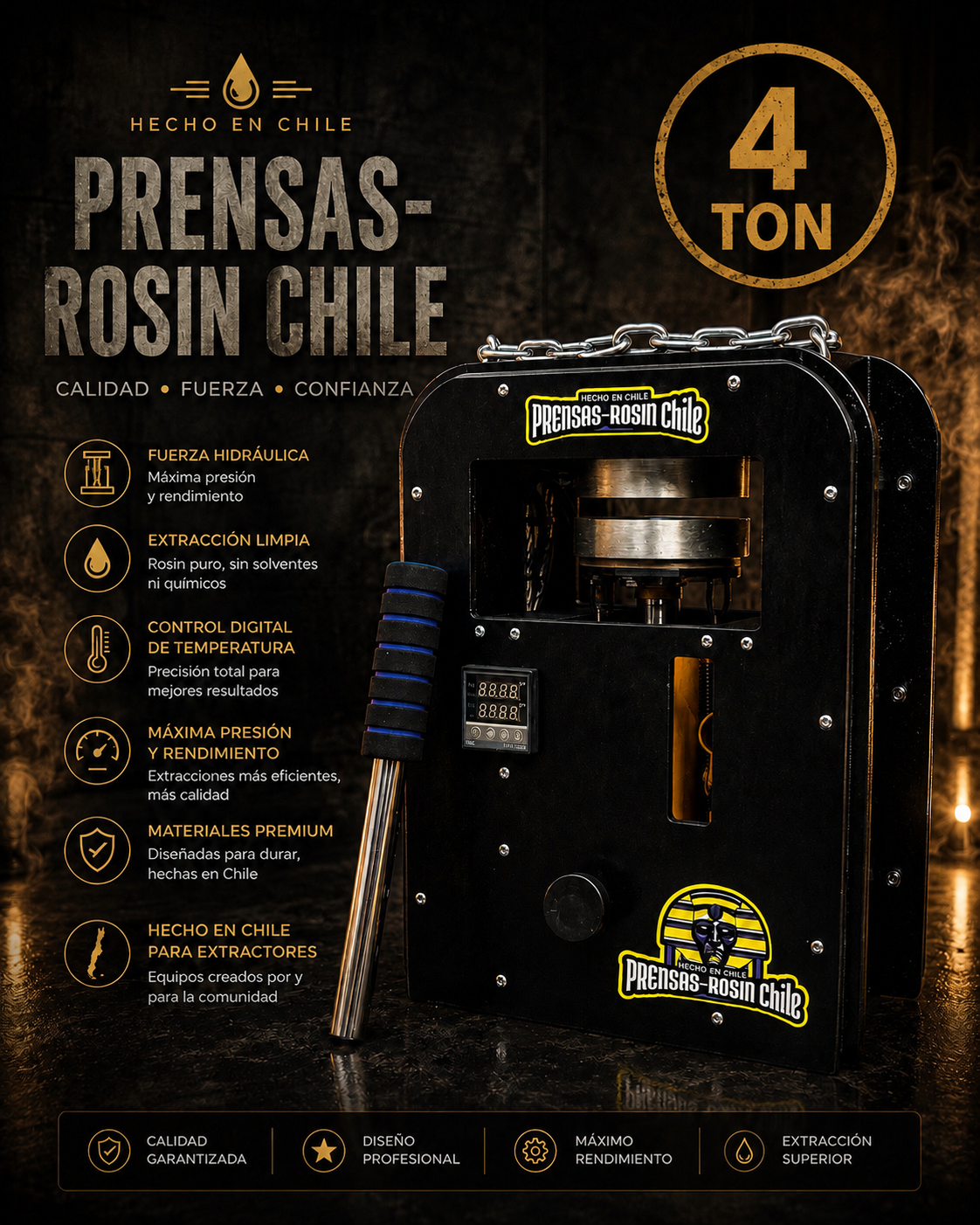 Prensa Rosin 4 toneladas